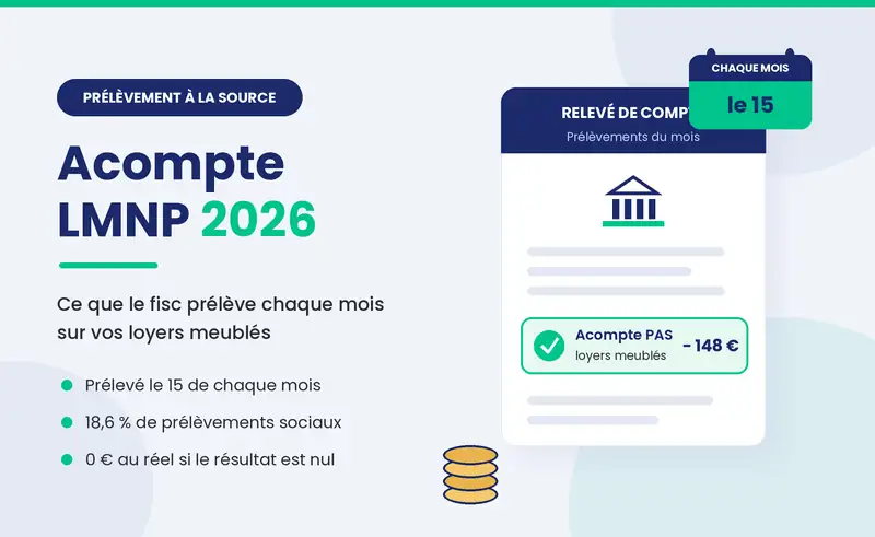 Prélèvement à la source en LMNP : comment fonctionnent les acomptes sur vos loyers meublés ?