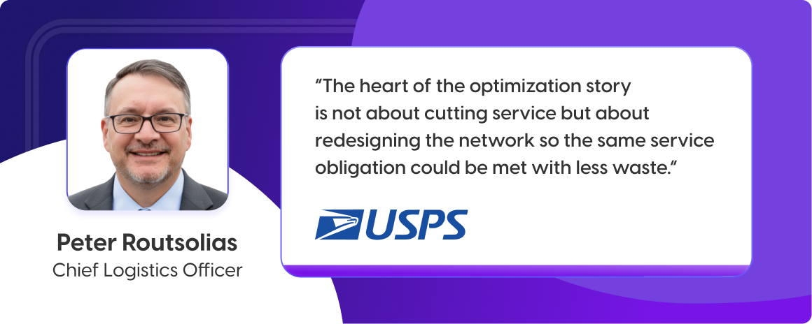 Peter Routsolias, of USPS received the Best Route Optimization award