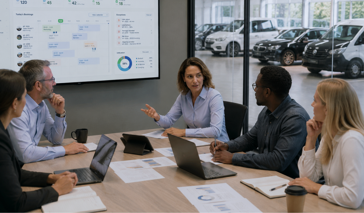 Corporate car-sharing operations team