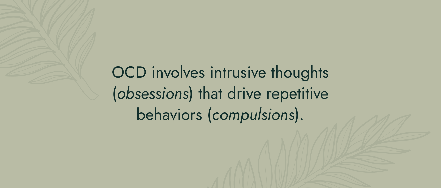 OCD involves intrusive thoughts (obsessions) that drive repetitive behaviors (compulsions).