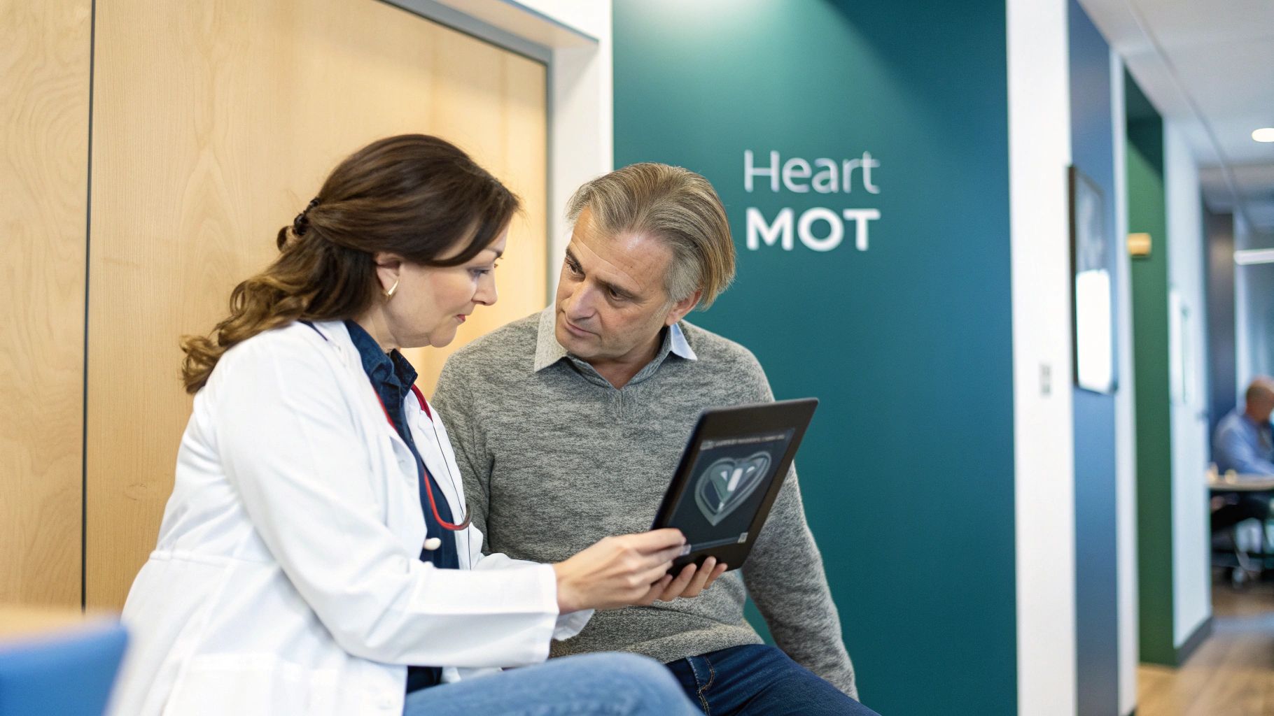 Doctor discussing heart health with a patient