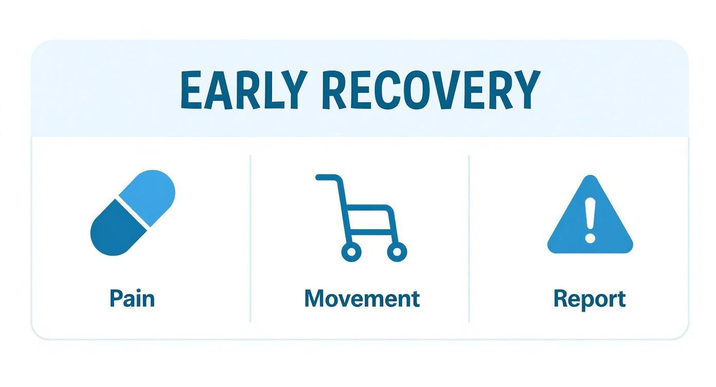 Infographic about after hip replacement
