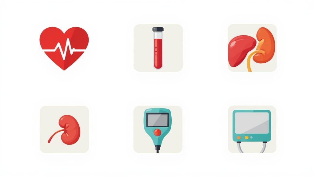 A medical professional analysing blood samples in a modern laboratory setting