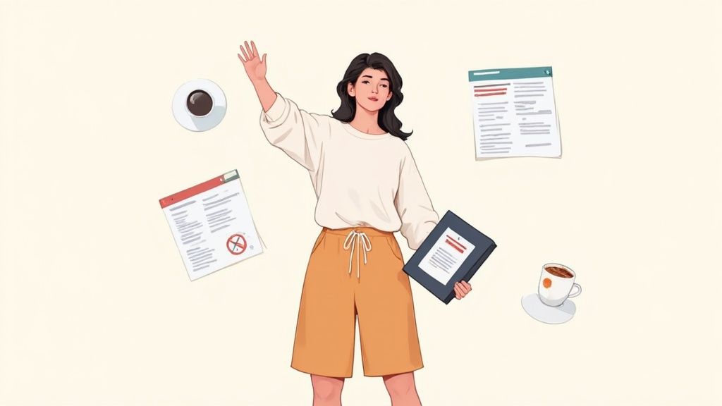 A person writing in a notebook, preparing a list of questions for a doctor's appointment.