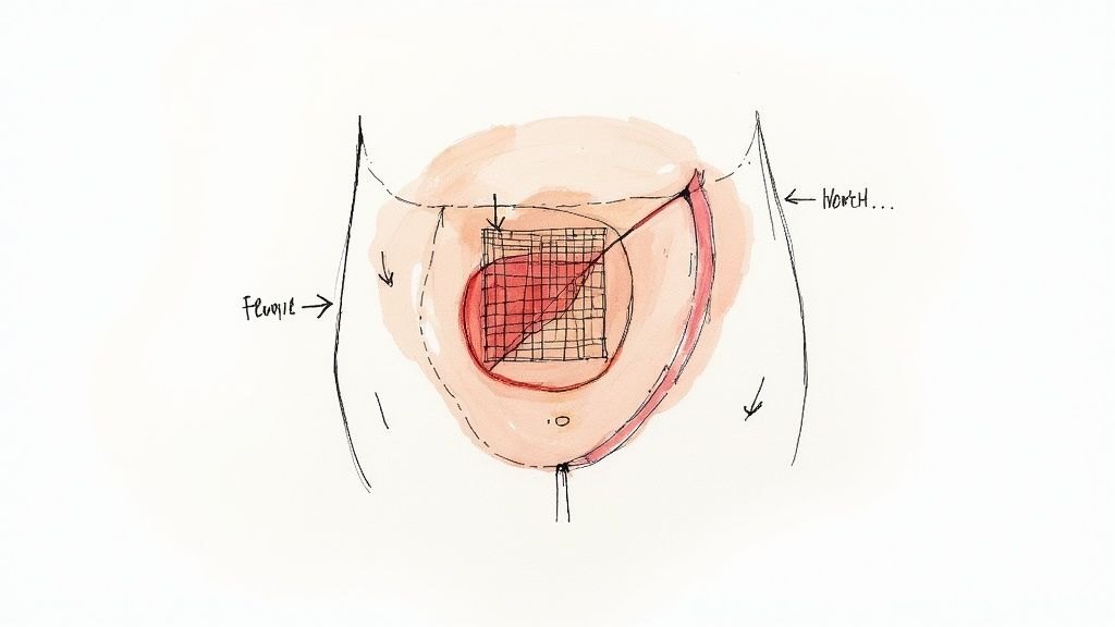 Surgical mesh used in inguinal hernia repair