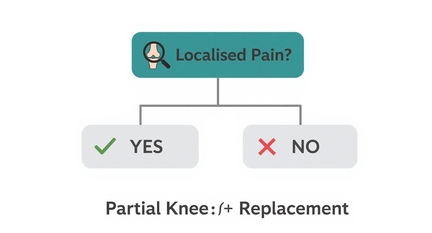 Infographic about partial knee replacement