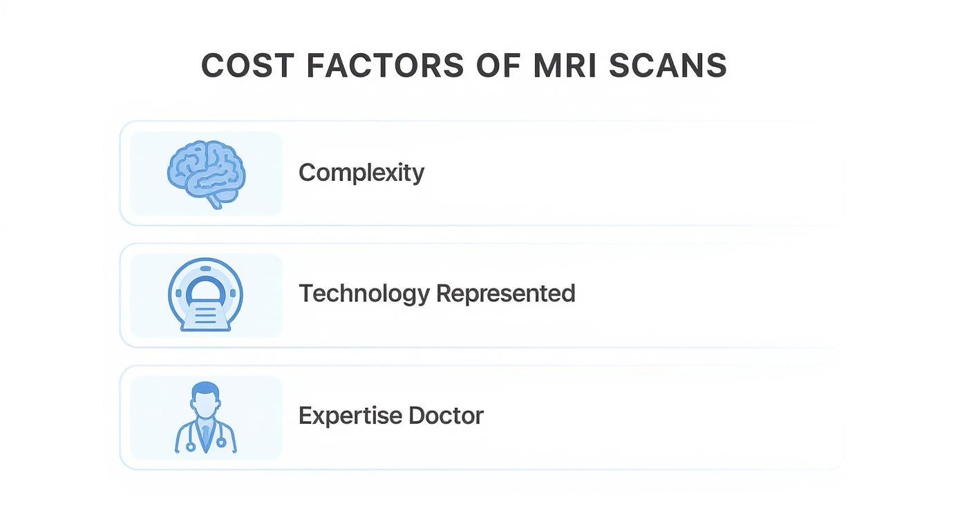 Infographic about how much does a private mri scan cost