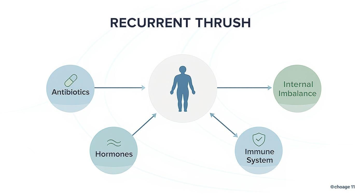 Infographic about why do i keep getting thrush