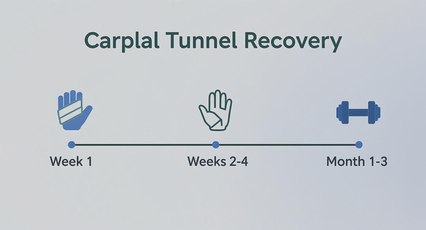 Infographic about carpal tunnel surgery