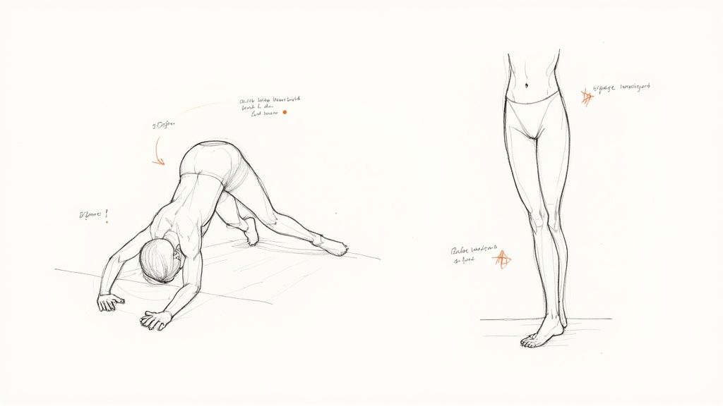 A person performing a partial squat to build knee strength