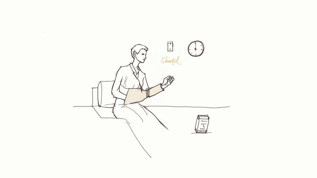 A physiotherapist helps a patient with gentle shoulder exercises.