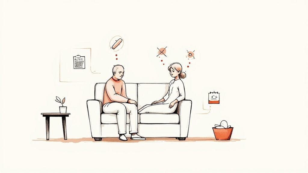 Patient recovering at home