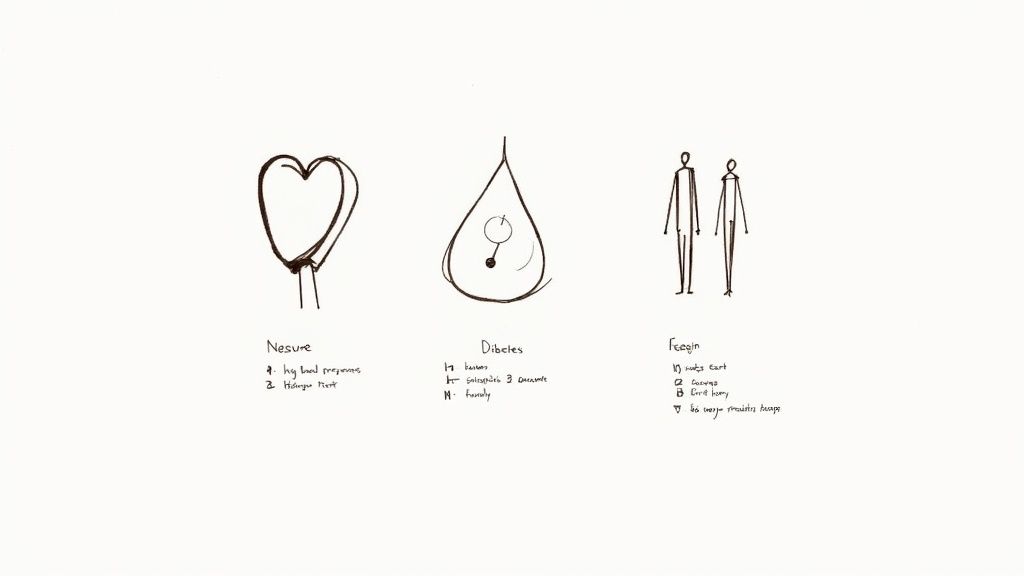 A doctor reviewing a patient's medical chart on a tablet, with a focus on kidney health metrics.