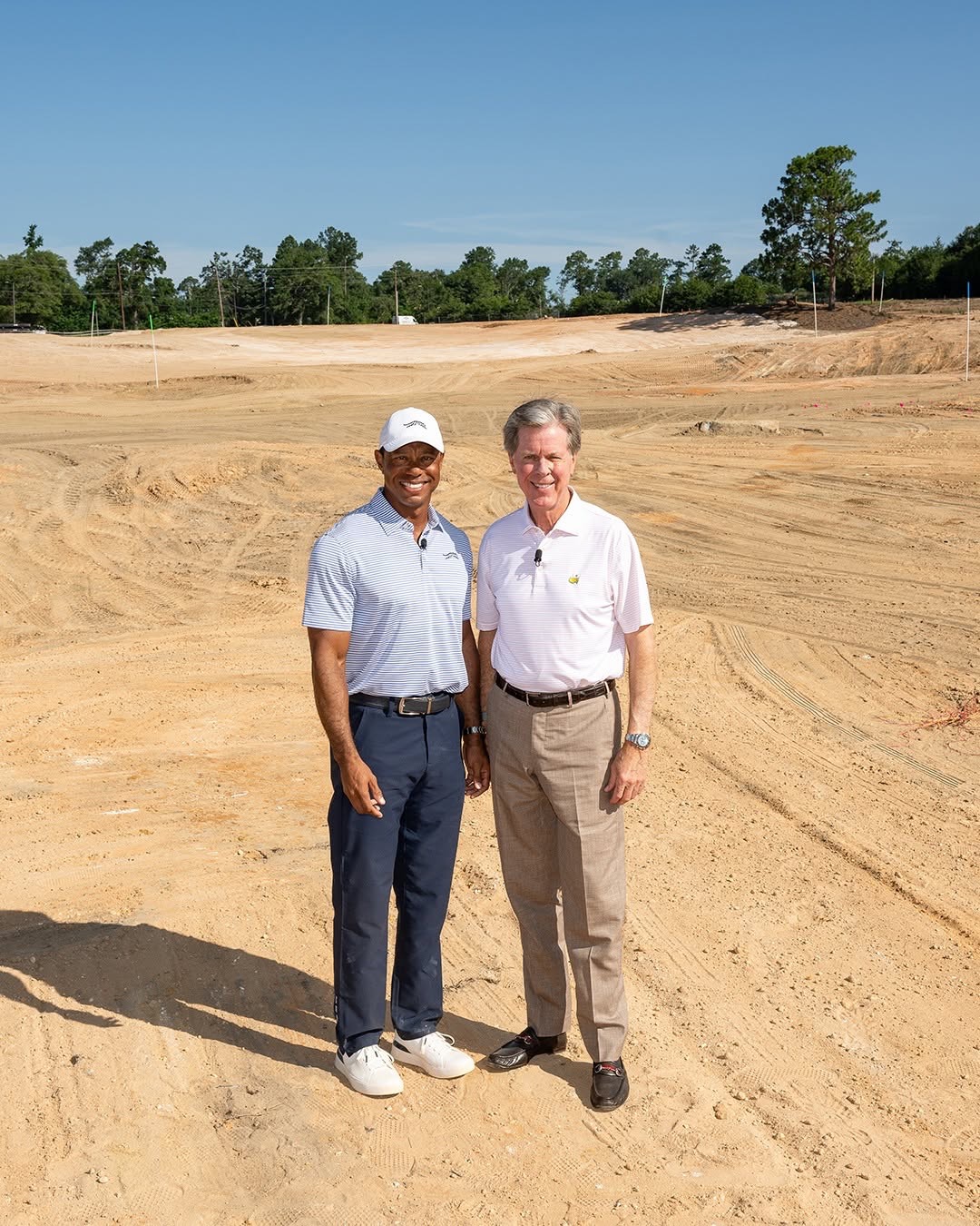 Tiger Woods and Whitney Crouse at The Patch during the redevelopment of Augusta Municipal Golf Course.