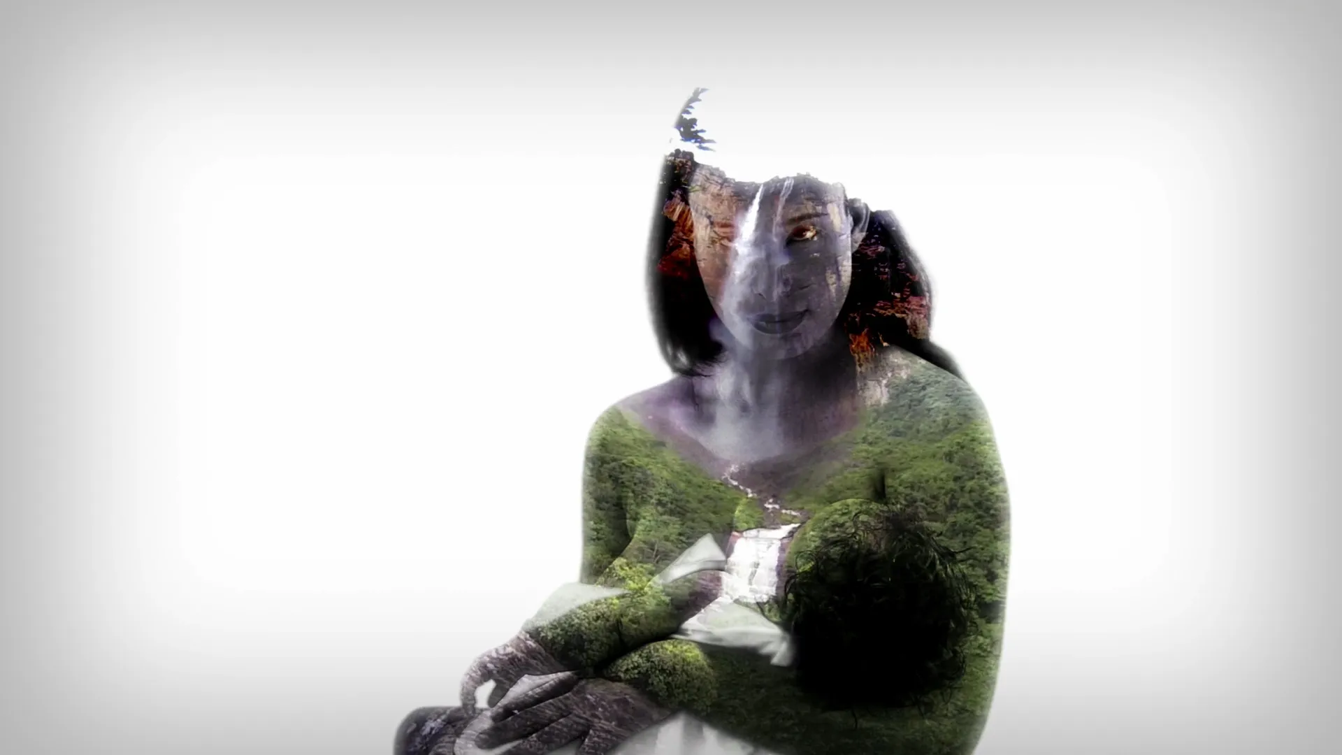 Mother and baby with jungle skin