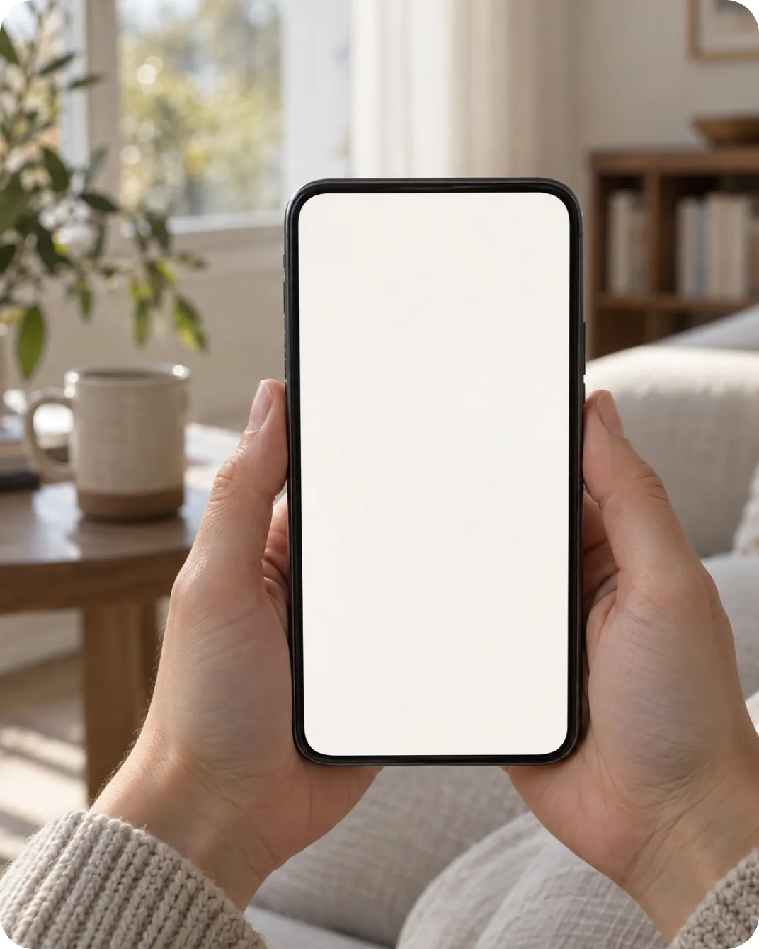 A patient booking an appointment from home on their phone