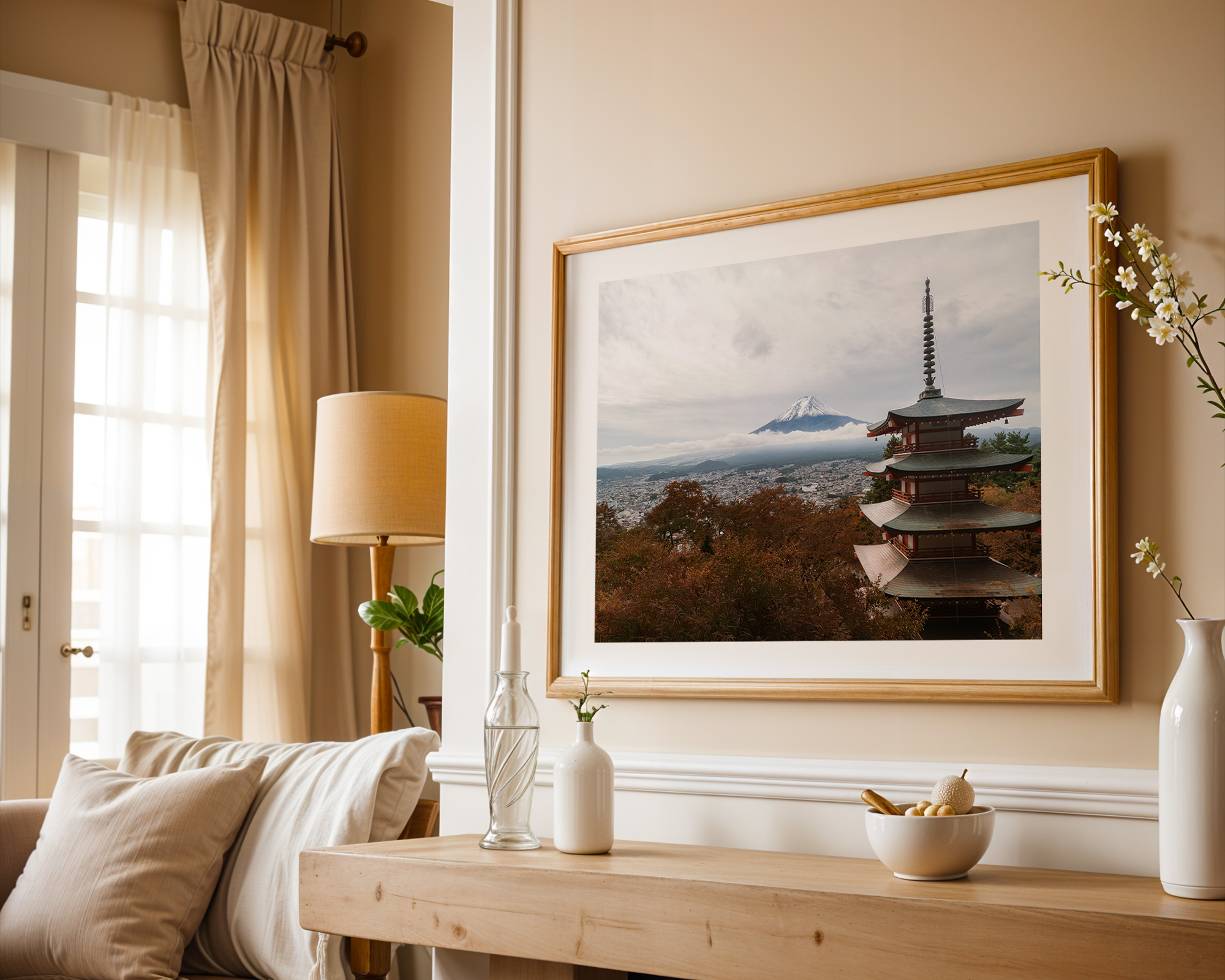 The Spiritual Balance of Mountain and Pagoda.