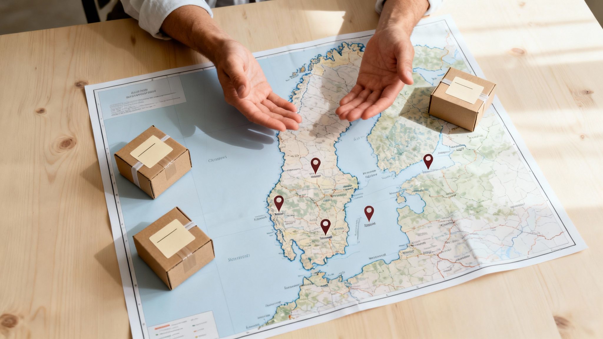 Etsy parcels in Swedish sorting centre