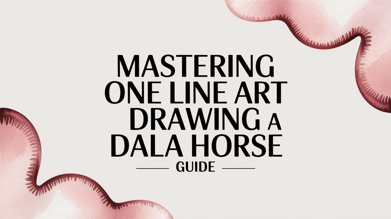 Mastering One Line Art Drawing A Dala Horse Guide
