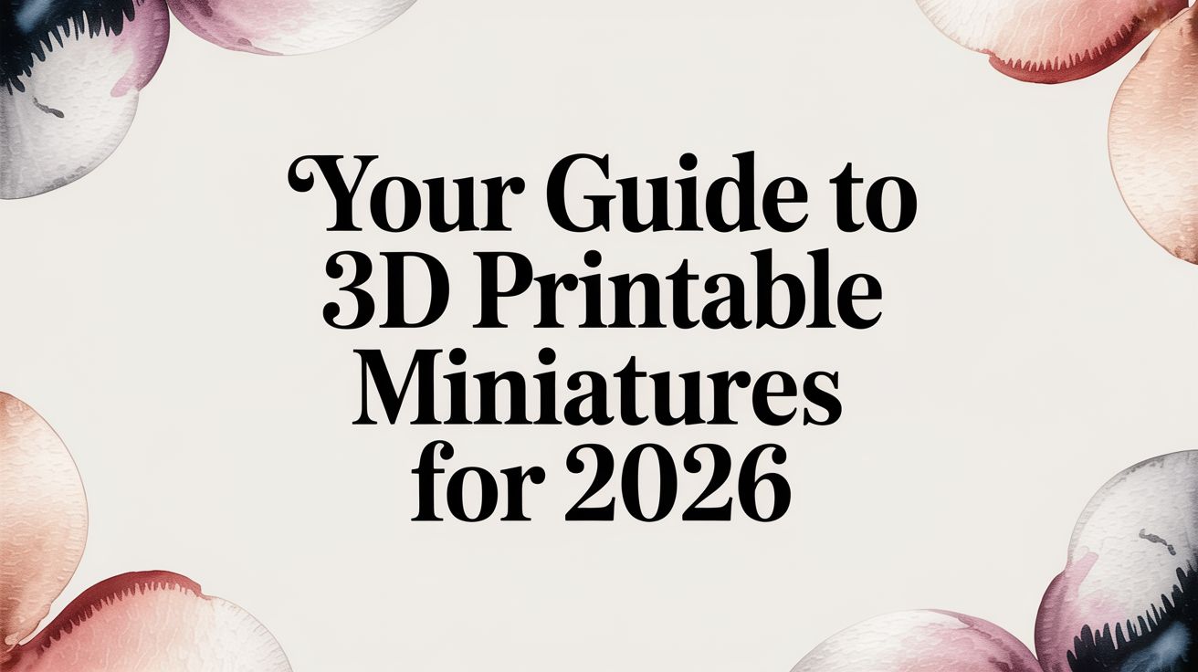Your Guide to 3D Printable Miniatures for 2026