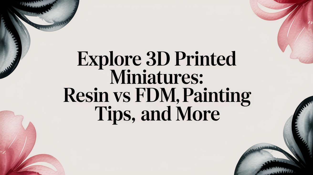 Explore 3d printed miniatures: Resin vs FDM, Painting Tips, and More