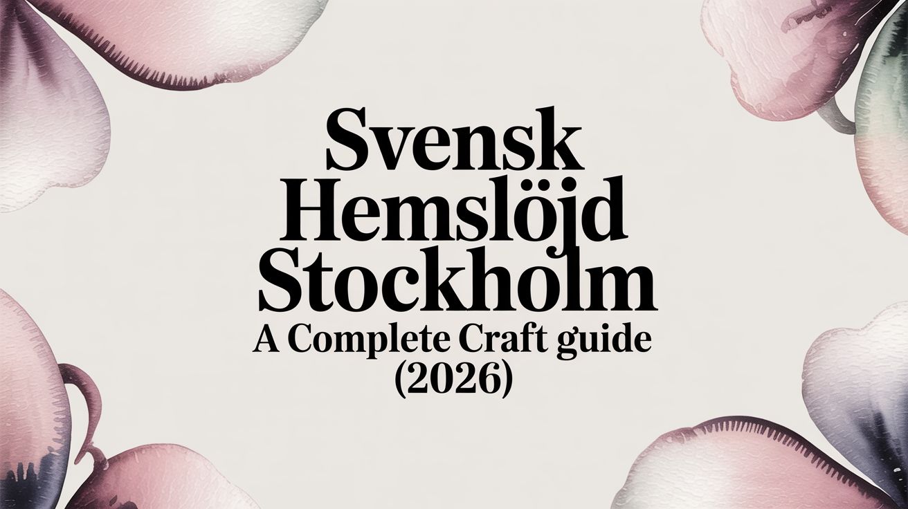Svensk Hemslöjd Stockholm: A Complete Craft Guide (2026)