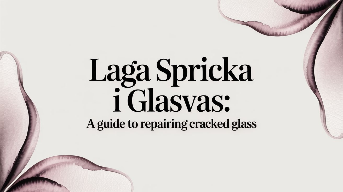 Laga Spricka i Glasvas: A Guide to Repairing Cracked Glass