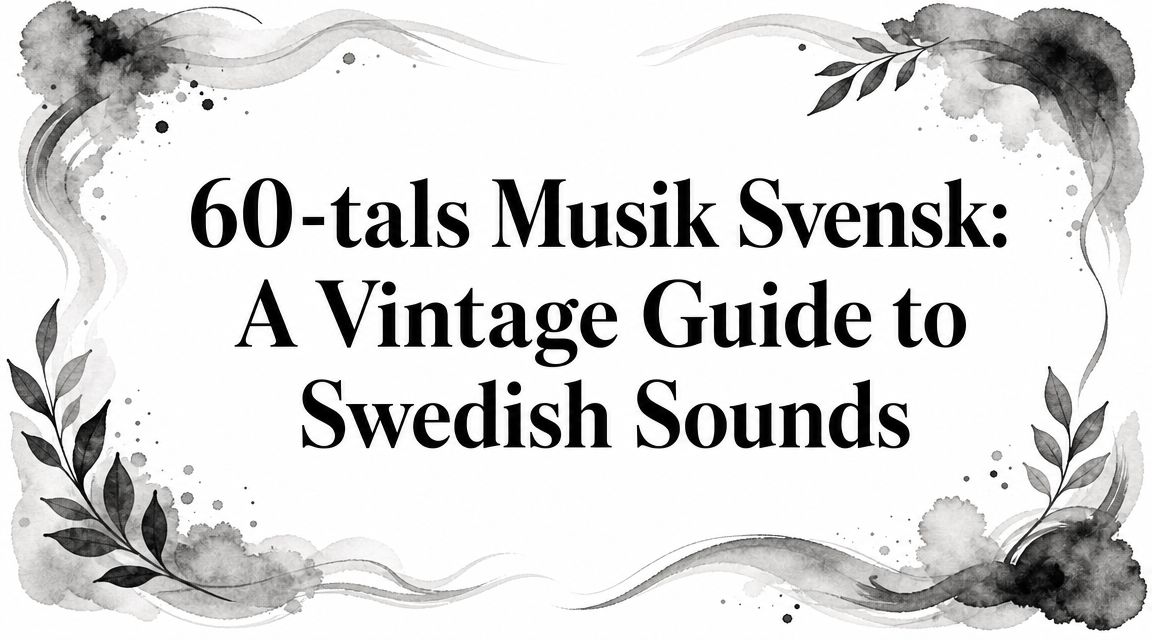 60-tals Musik Svensk: A Vintage Guide to Swedish Sounds