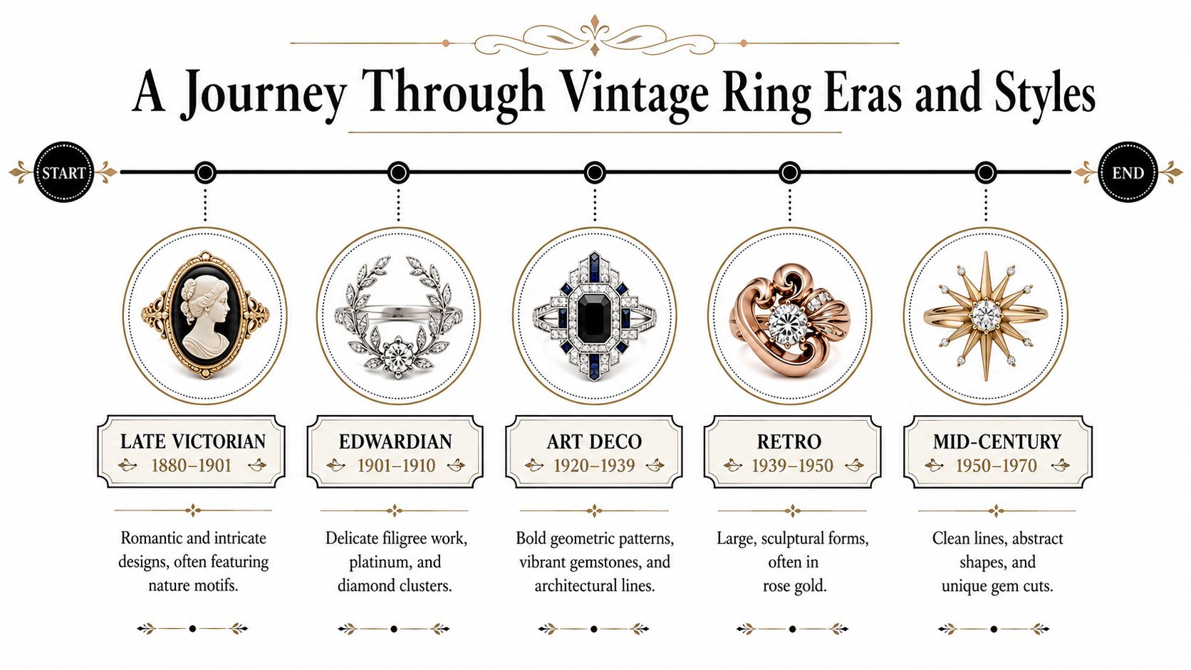 A Journey Through Vintage Ring Eras and Styles