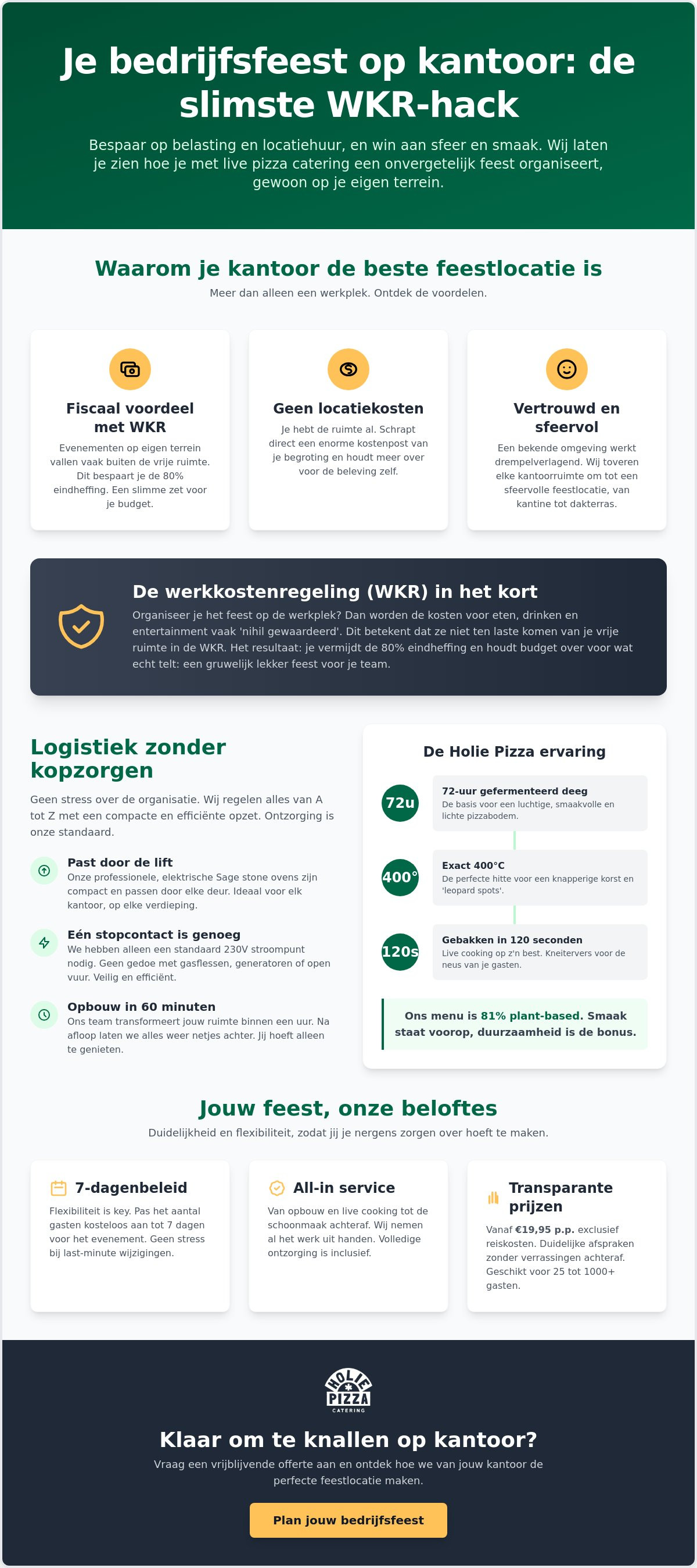 Bedrijfsfeest catering op eigen terrein