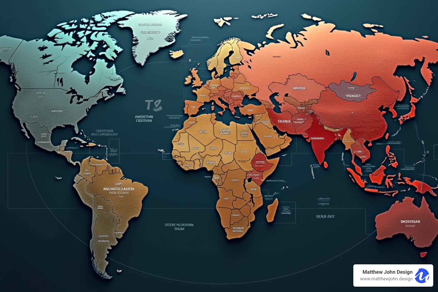 world map highlighting regions with major data privacy laws - standard privacy policy for websites
