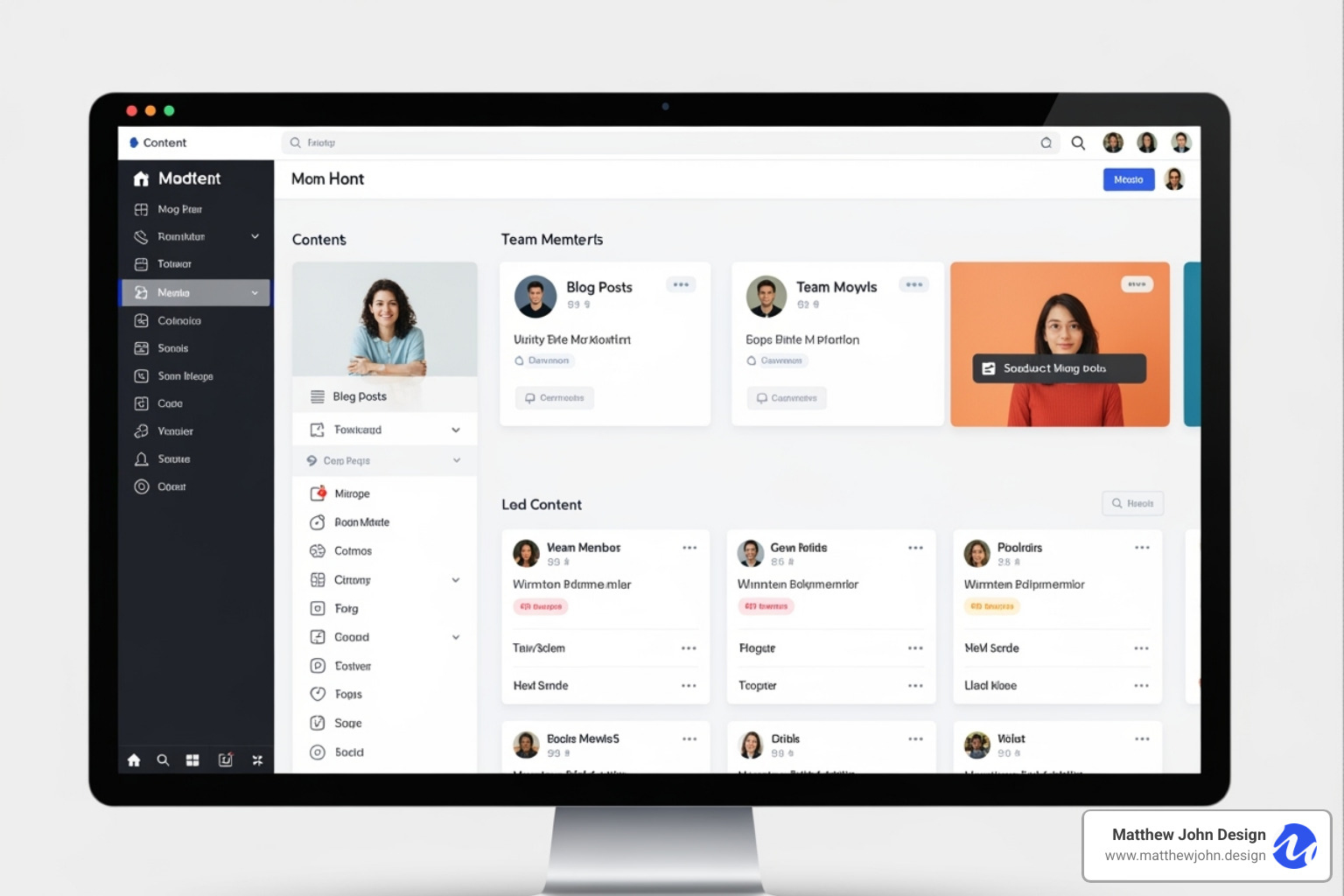 Webflow CMS Collections interface showing different content types like blogs and team members - Webflow content management system