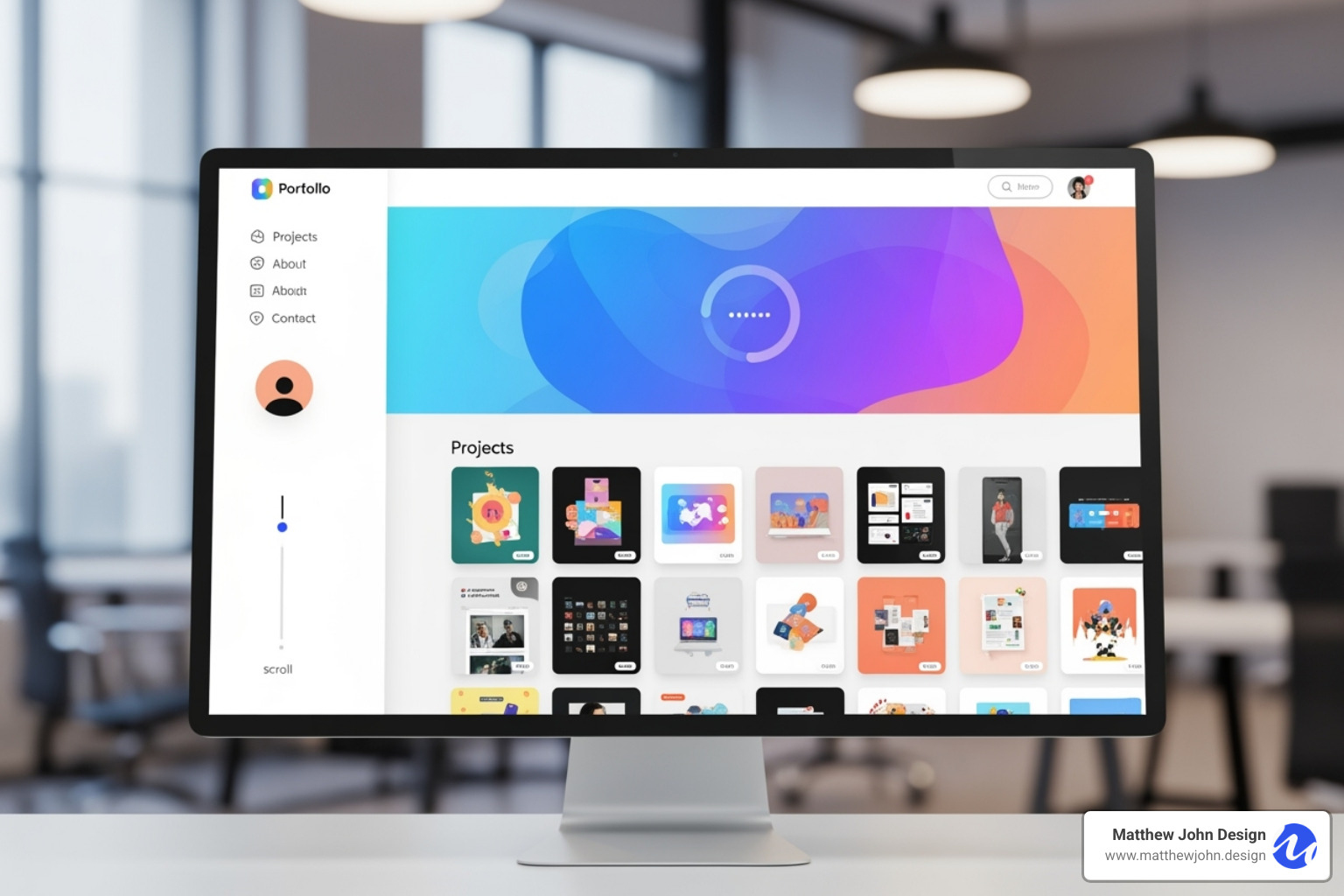 A website shown on desktop, tablet, and mobile to emphasize responsiveness - interactive portfolio website