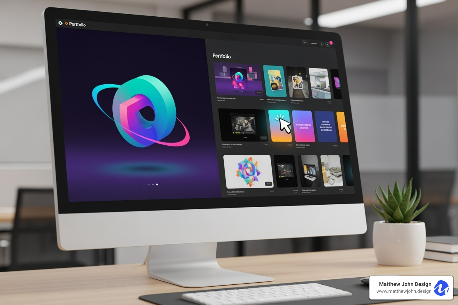 A well-designed case study page layout - interactive portfolio website