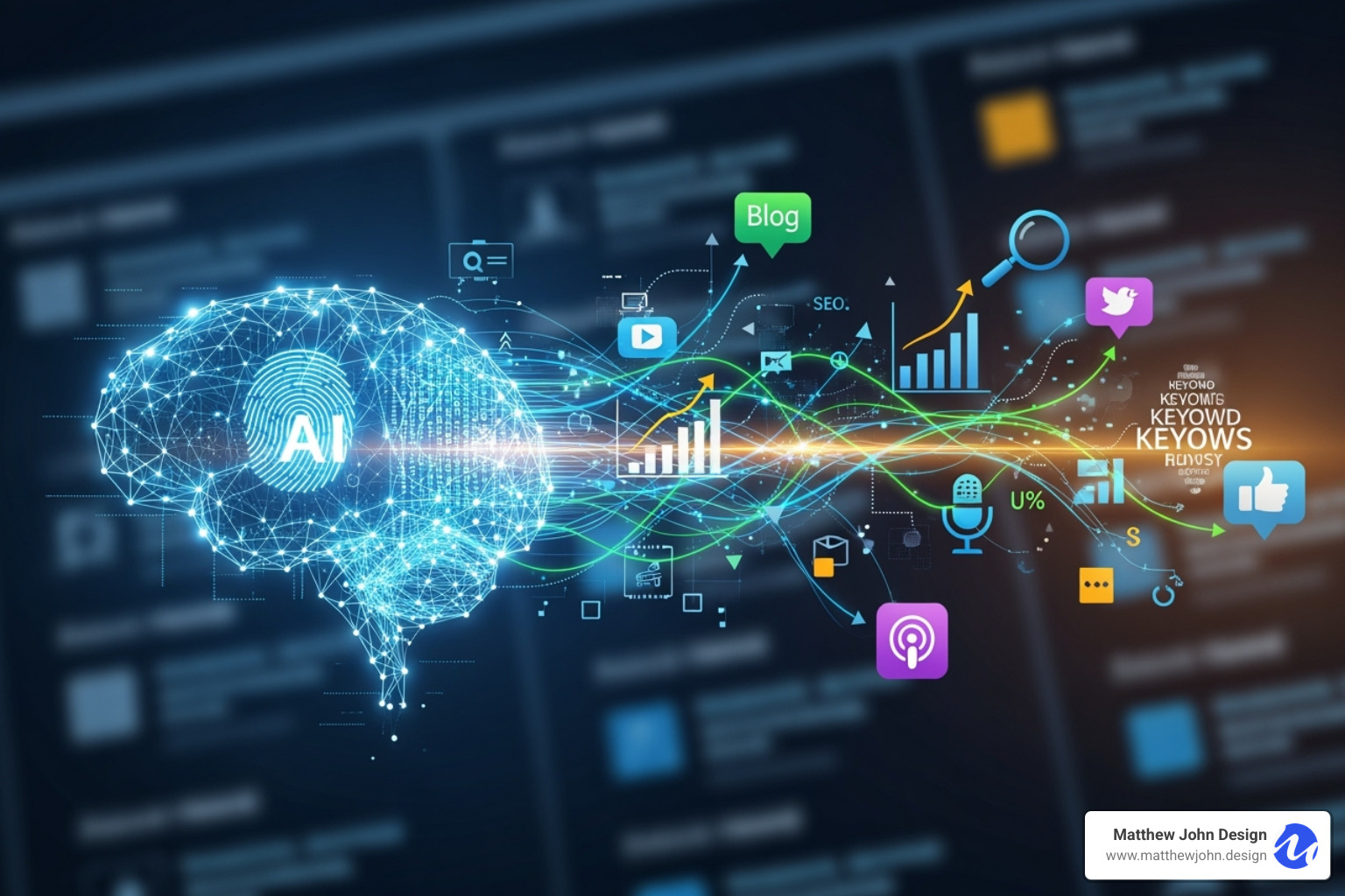 dashboard showing content creation speed and cost analytics - ai-driven seo content creation