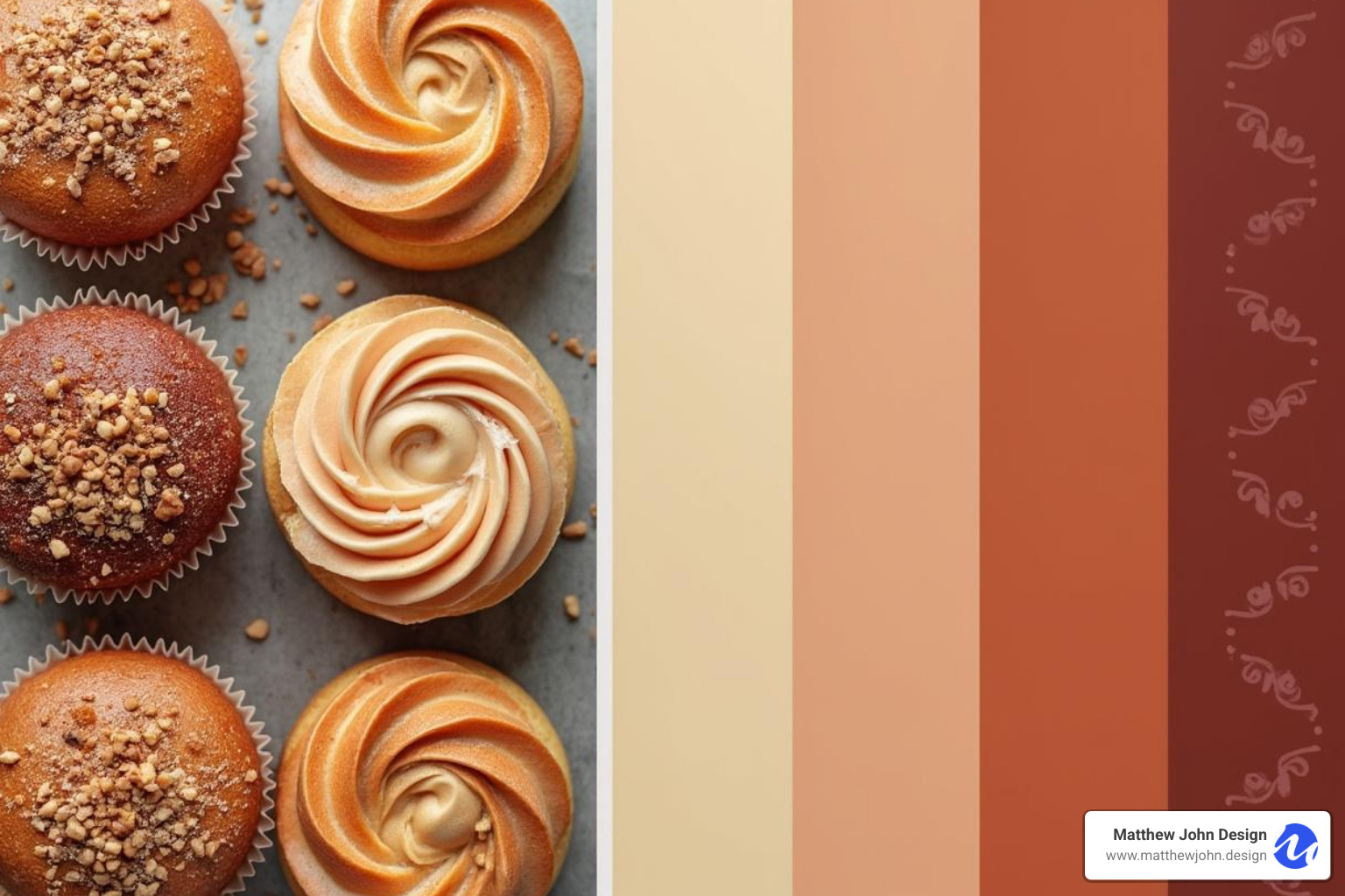 A bakery-themed color palette with warm, inviting tones - bakery landing page