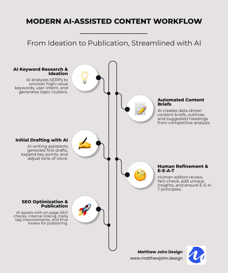 Infographic: AI-assisted content creation workflow