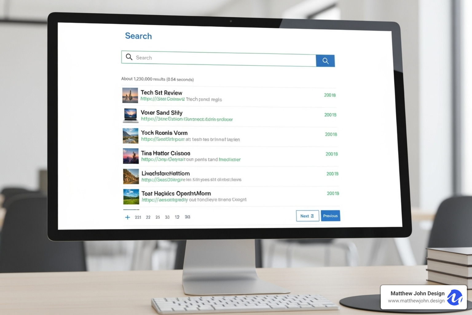 Well-designed search results page with clear snippets and images - webflow blog search