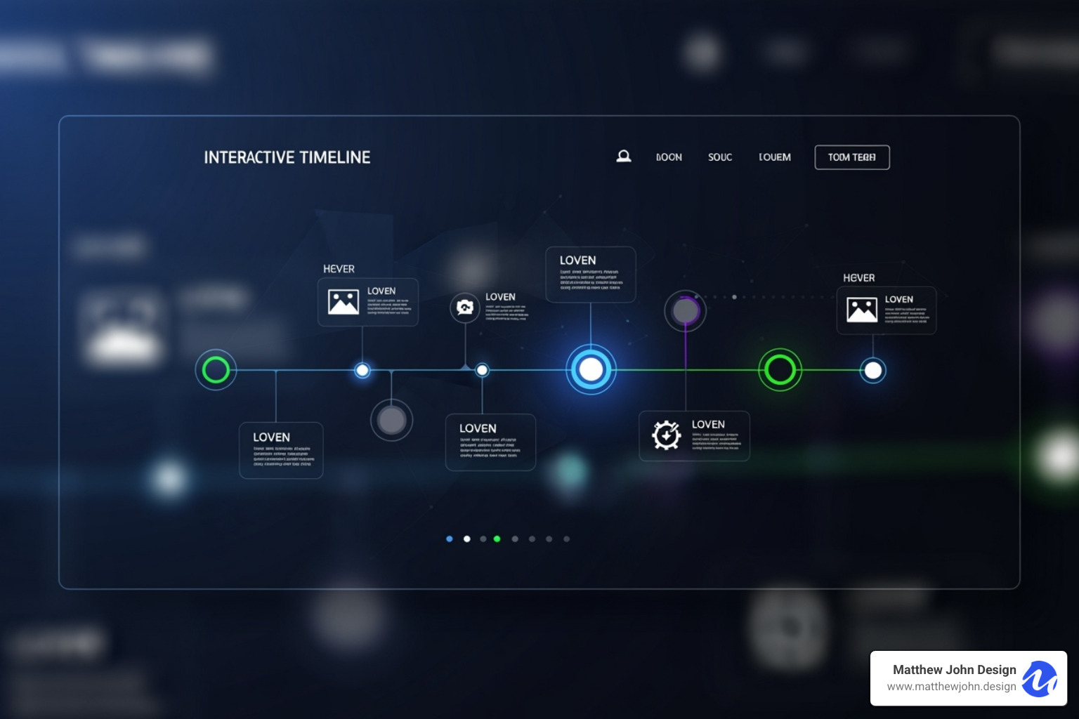collage of inspiring interactive timeline examples - design for website interactive timeline