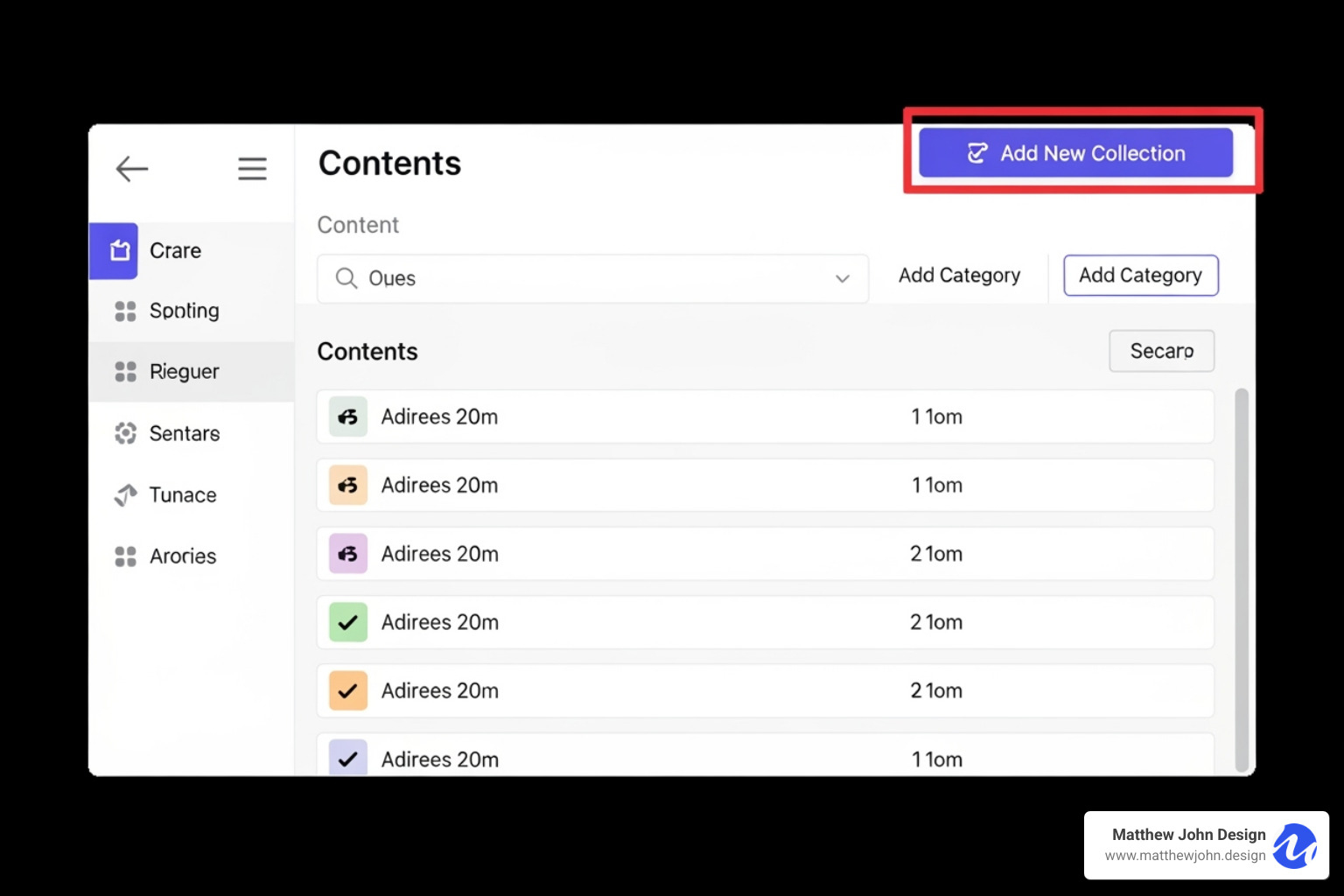 Webflow CMS dashboard highlighting the 'Create New Collection' button - webflow blog tags