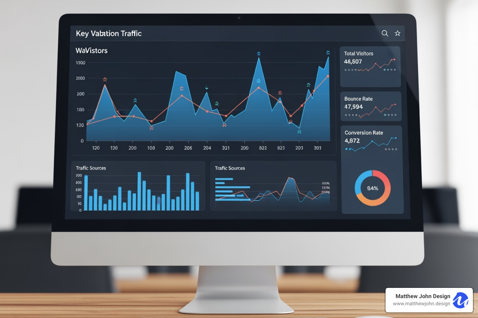 Google Analytics dashboard showing organic traffic trends over time with annotations for growth and dips - Comprehensive SEO audit Google Analytics dashboard showing organic traffic trends over time with annotations for growth and dips - Comprehensive SEO audit