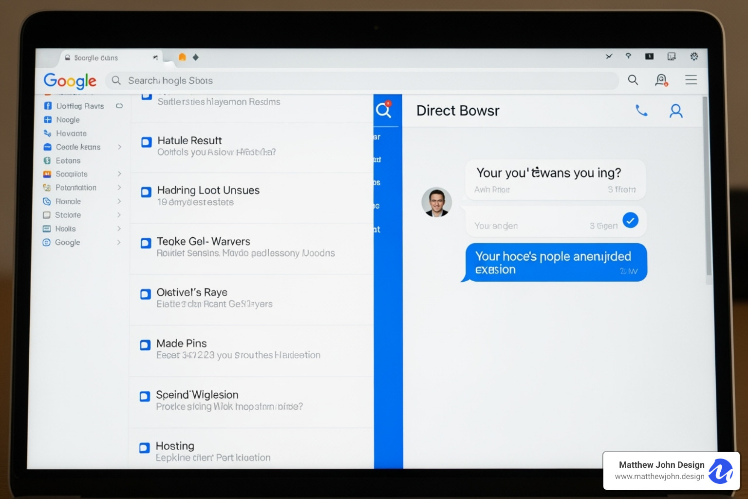 Comparison of traditional Google SERP and AI chat response - what is answer engine optimization
