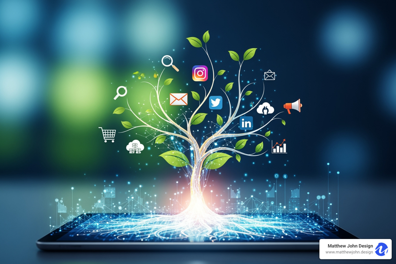 a professionally designed, responsive website displayed on a desktop, tablet, and smartphone, emphasizing cross-device compatibility - Grow online presence a professionally designed, responsive website displayed on a desktop, tablet, and smartphone, emphasizing cross-device compatibility - Grow online presence