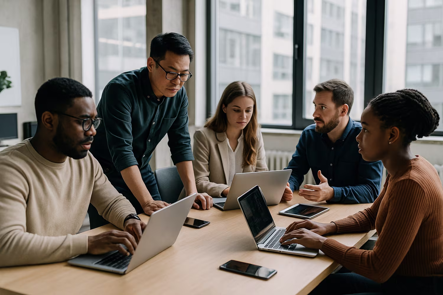 IT professionals discussing security policy