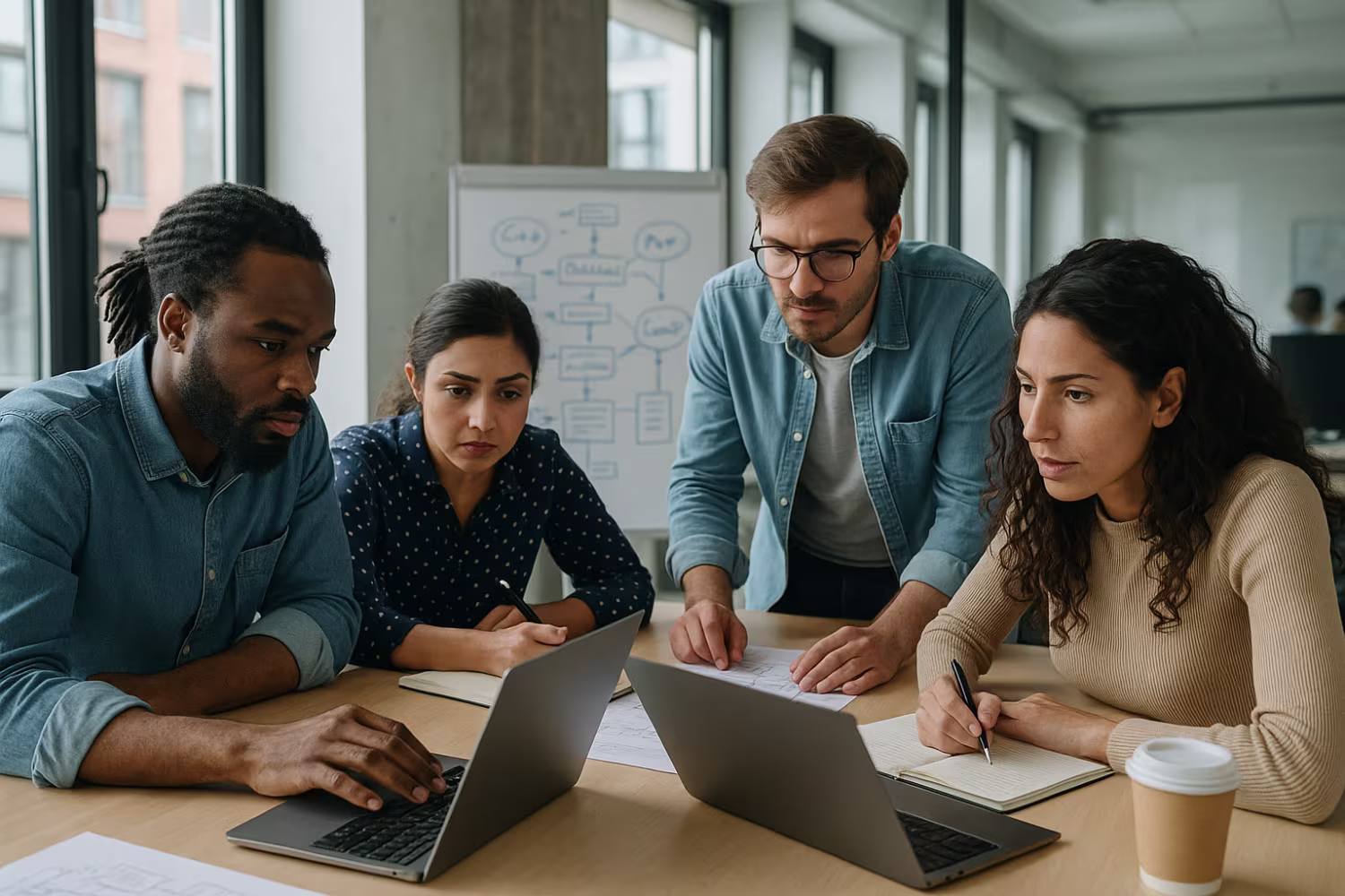 IT professionals brainstorming security policy