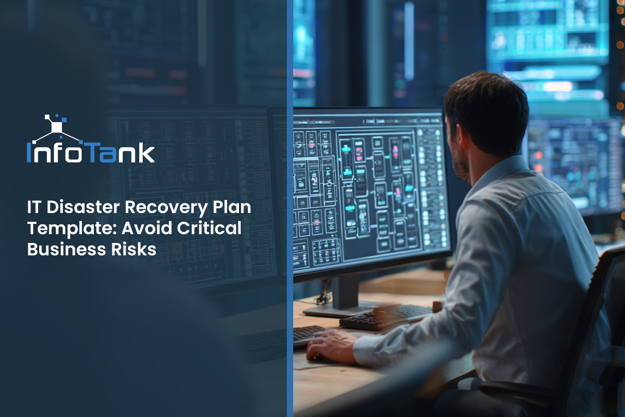 IT security agent working on his powerhouse software.