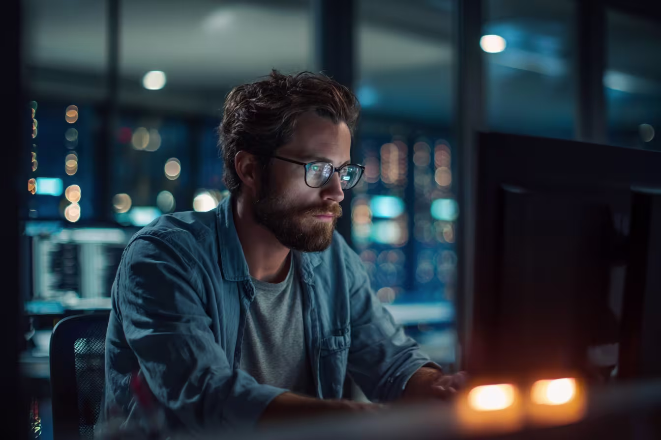 IT professional reviewing disaster recovery plan