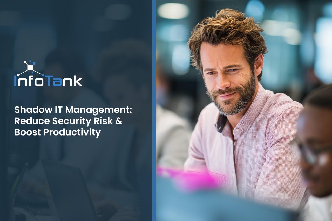 IT security agent working on his powerhouse software.