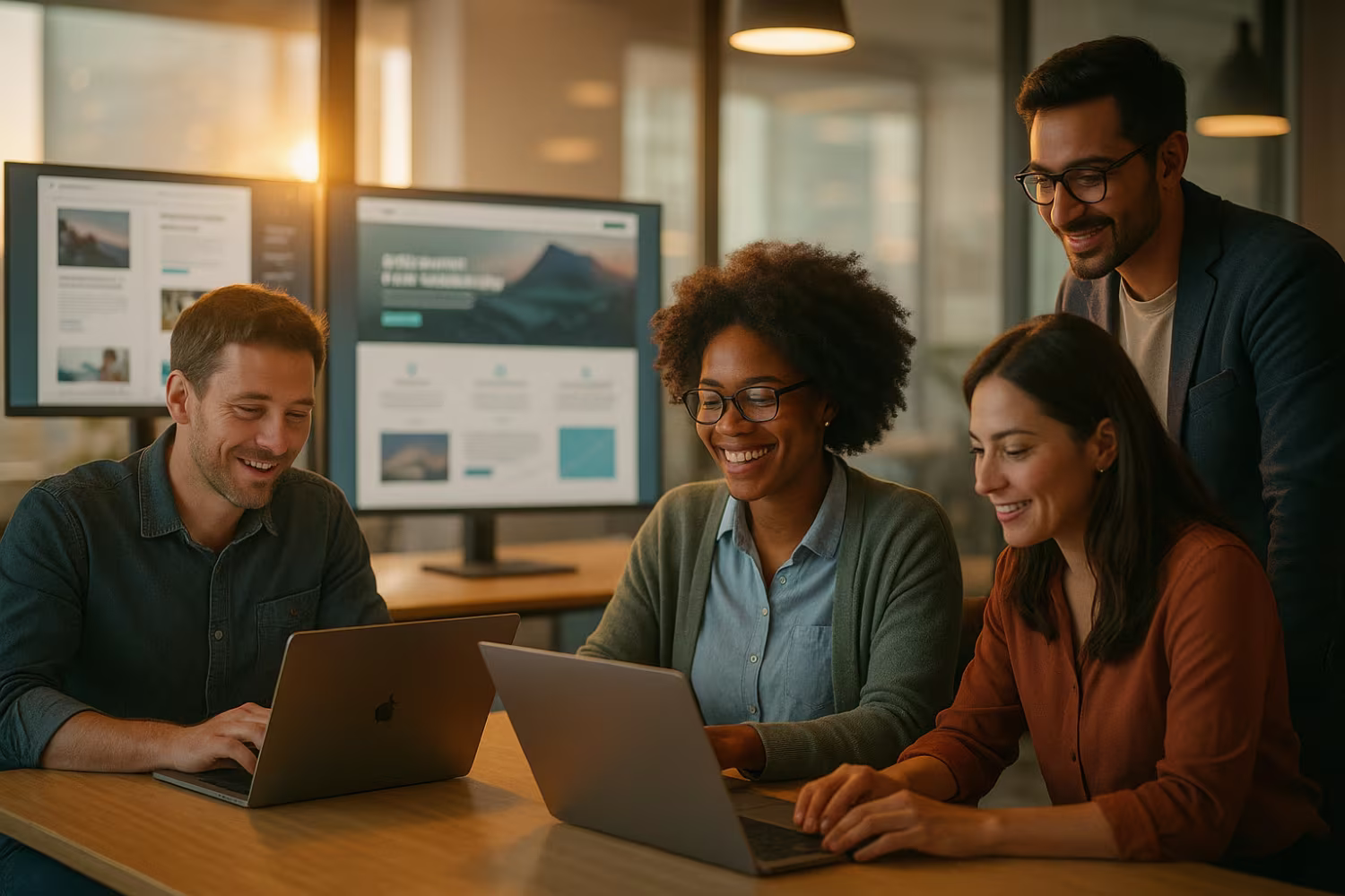 Marietta website design team collaborating