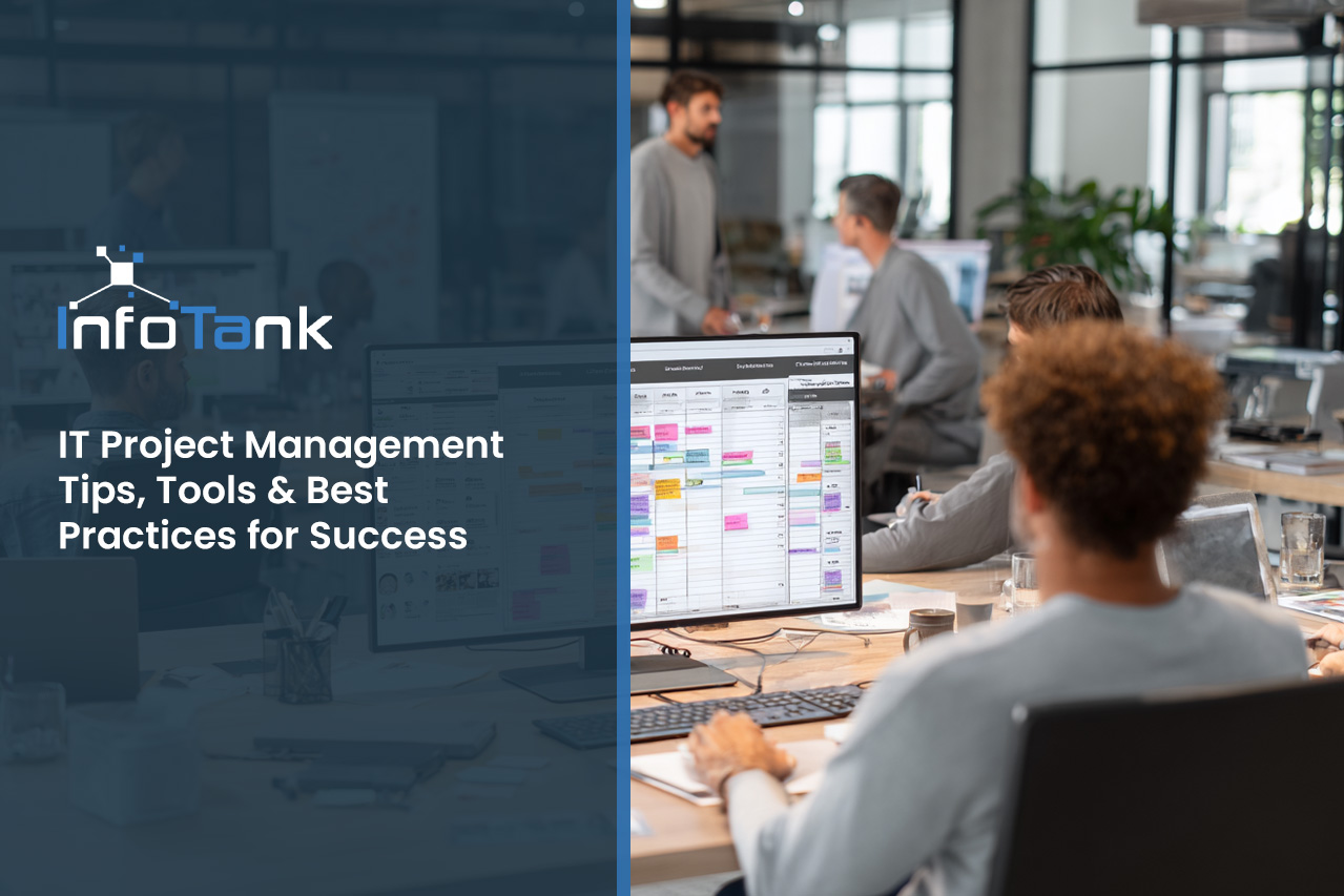 IT security agent working on his powerhouse software.